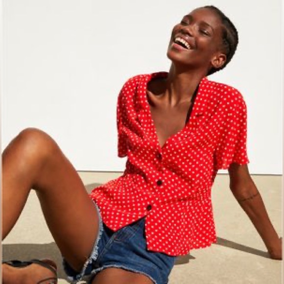 Zara Heart Valentine Blouse - Picture 1 of 8